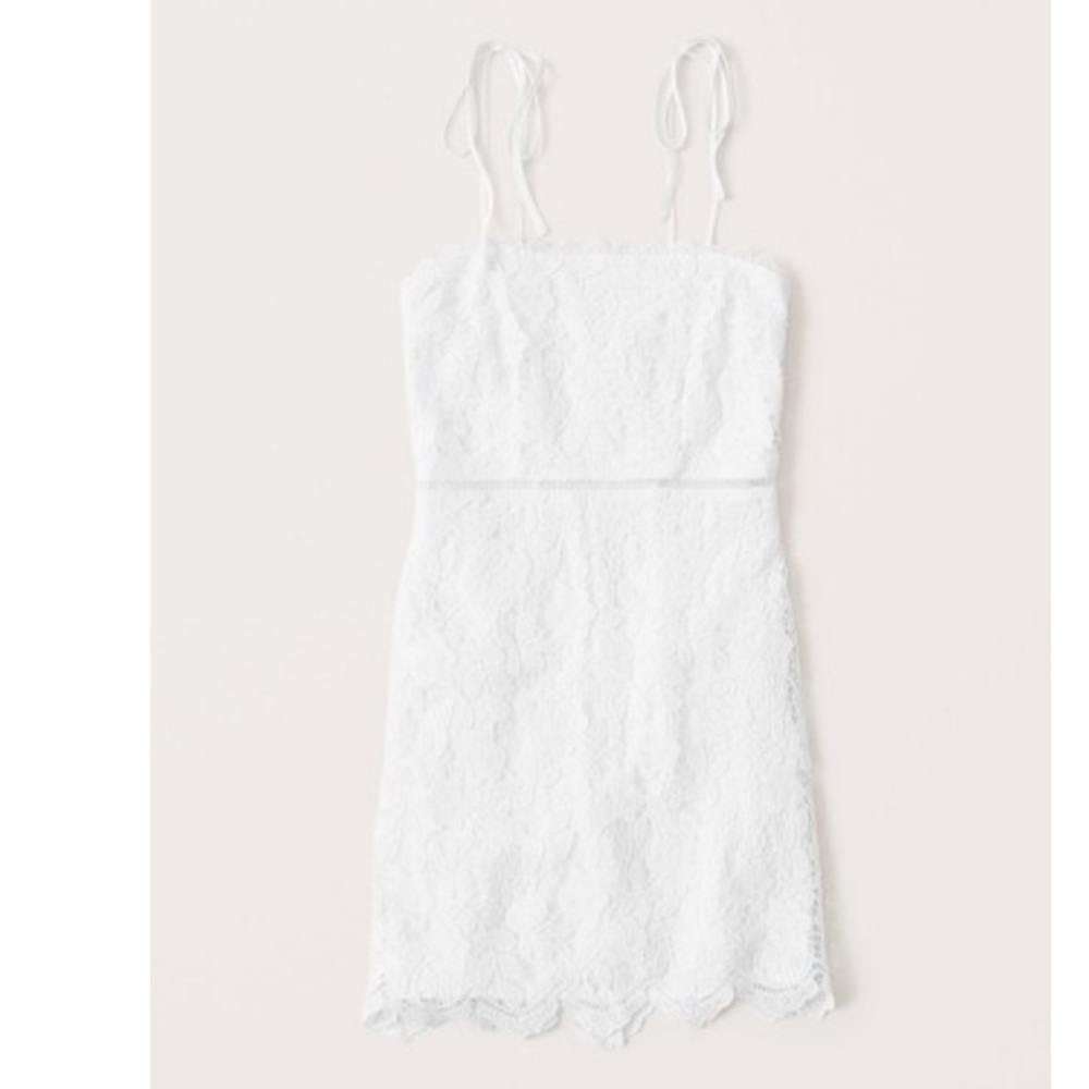 AF Tie strap lace dress size S Tall white